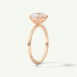 2.0 CT East West Oval Cut Solitaire Moissanite Engagement Ring