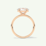 2.0 CT East West Oval Cut Solitaire Moissanite Engagement Ring