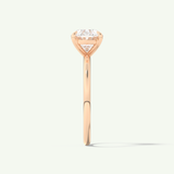 2.0 CT East West Oval Cut Solitaire Lab-Grown Diamond Engagement Ring