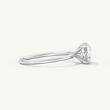 2.0 CT East West Oval Cut Solitaire Moissanite Engagement Ring