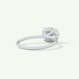 2.0 CT East West Oval Cut Solitaire Moissanite Engagement Ring