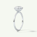 2.0 CT East West Oval Cut Solitaire Moissanite Engagement Ring