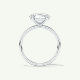 2.0 CT East West Oval Cut Solitaire Moissanite Engagement Ring