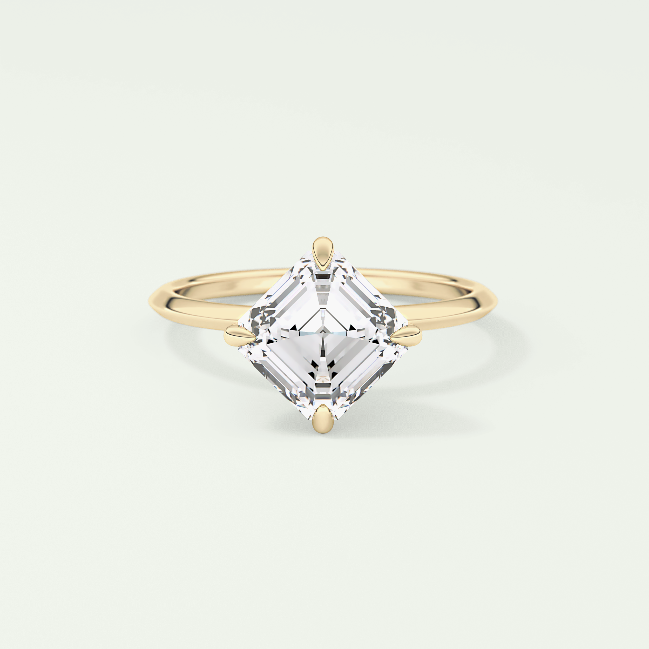2.0 CT Asscher Cut Solitaire Lab-Grown Diamond Engagement Ring 1