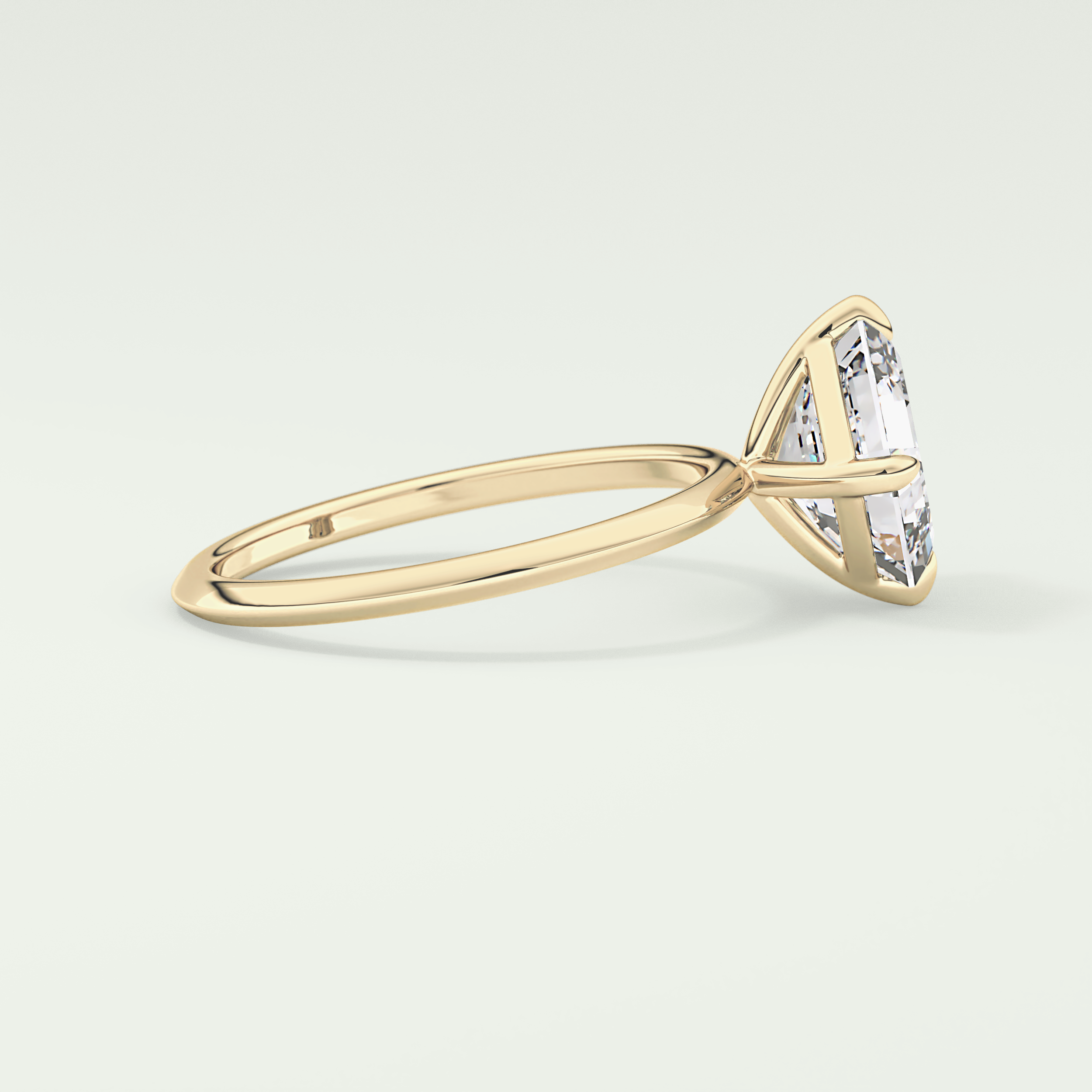 2.0 CT Asscher Cut Solitaire Lab-Grown Diamond Engagement Ring 3