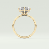 2.0 CT Asscher Cut Solitaire Moissanite Engagement Ring 6