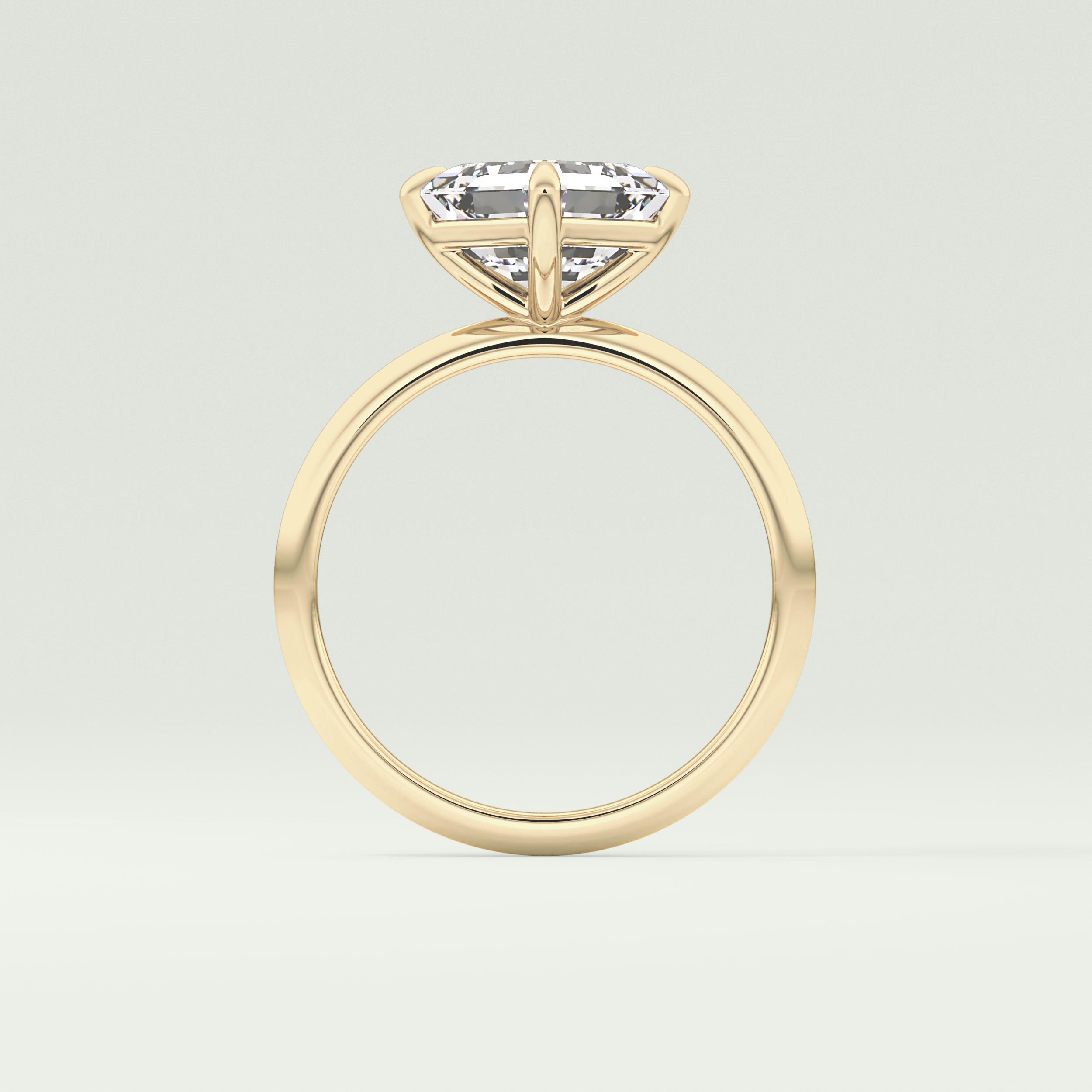 2.0 CT Asscher Cut Solitaire Moissanite Engagement Ring 6