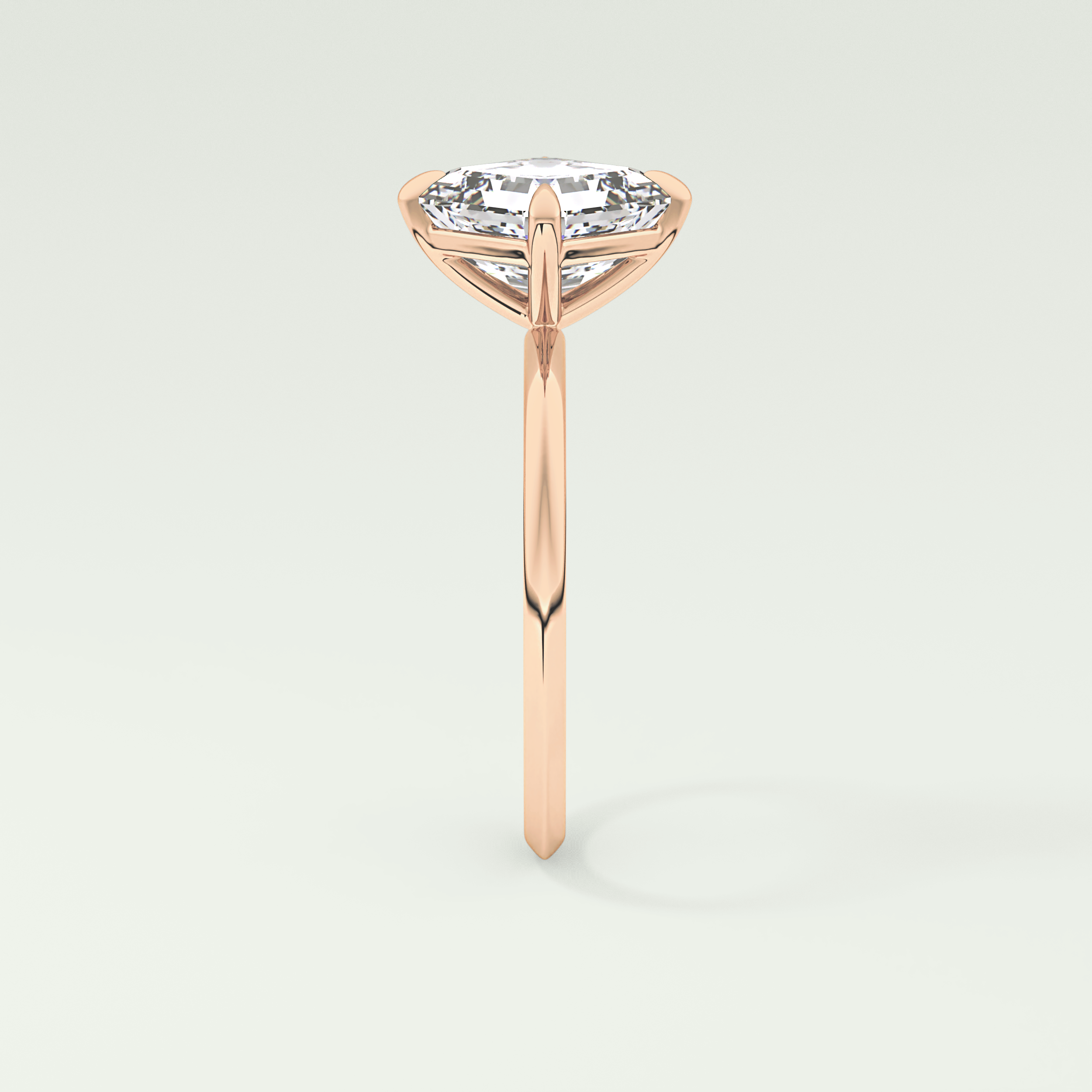2.0 CT Asscher Cut Solitaire Lab-Grown Diamond Engagement Ring 11