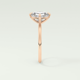 2.0 CT Asscher Cut Solitaire Moissanite Engagement Ring 11