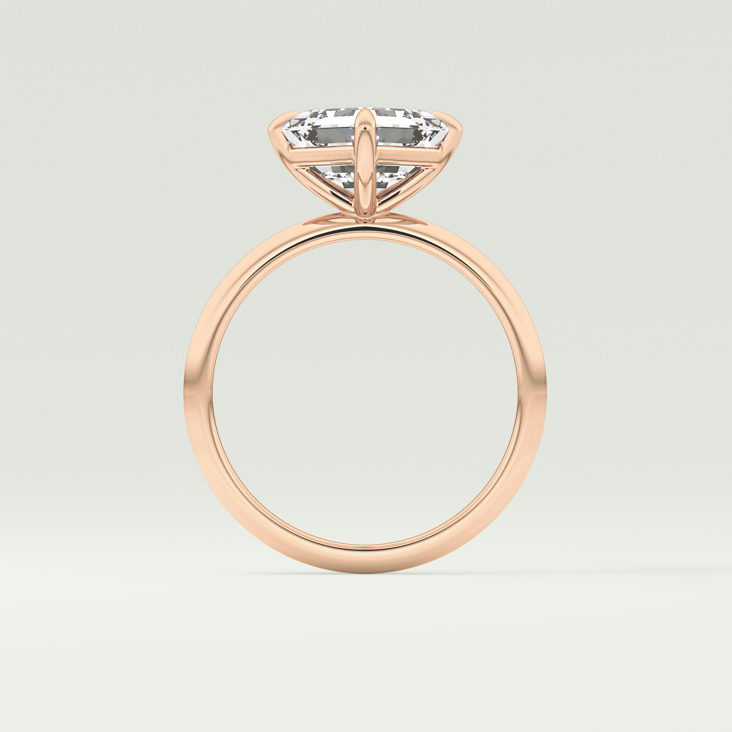 2.0 CT Asscher Cut Solitaire Lab-Grown Diamond Engagement Ring 12