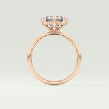 2.0 CT Asscher Cut Solitaire Moissanite Engagement Ring 12