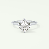 2.0 CT Asscher Cut Solitaire Moissanite Engagement Ring 13