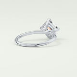 2.0 CT Asscher Cut Solitaire Moissanite Engagement Ring 14