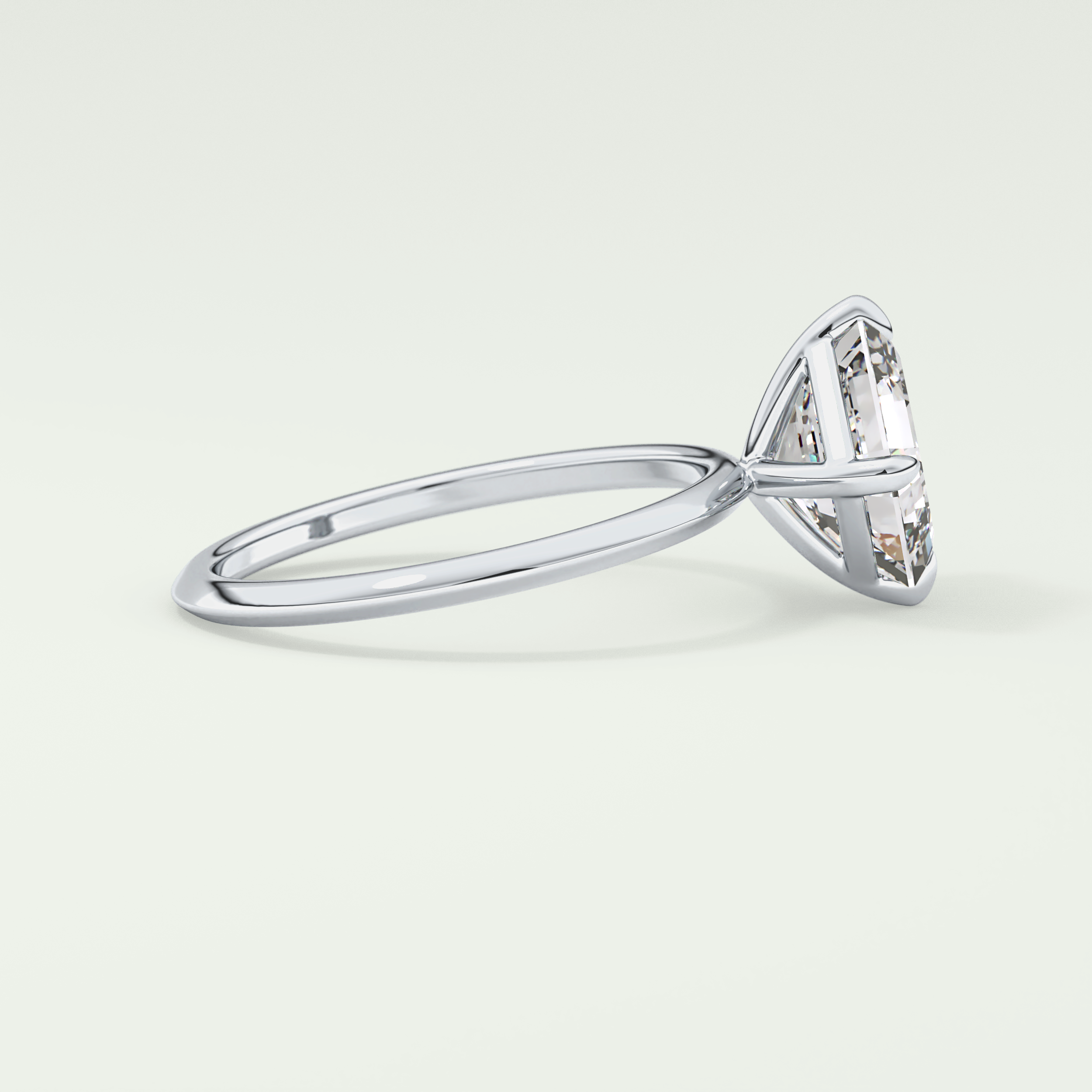 2.0 CT Asscher Cut Solitaire Moissanite Engagement Ring 15