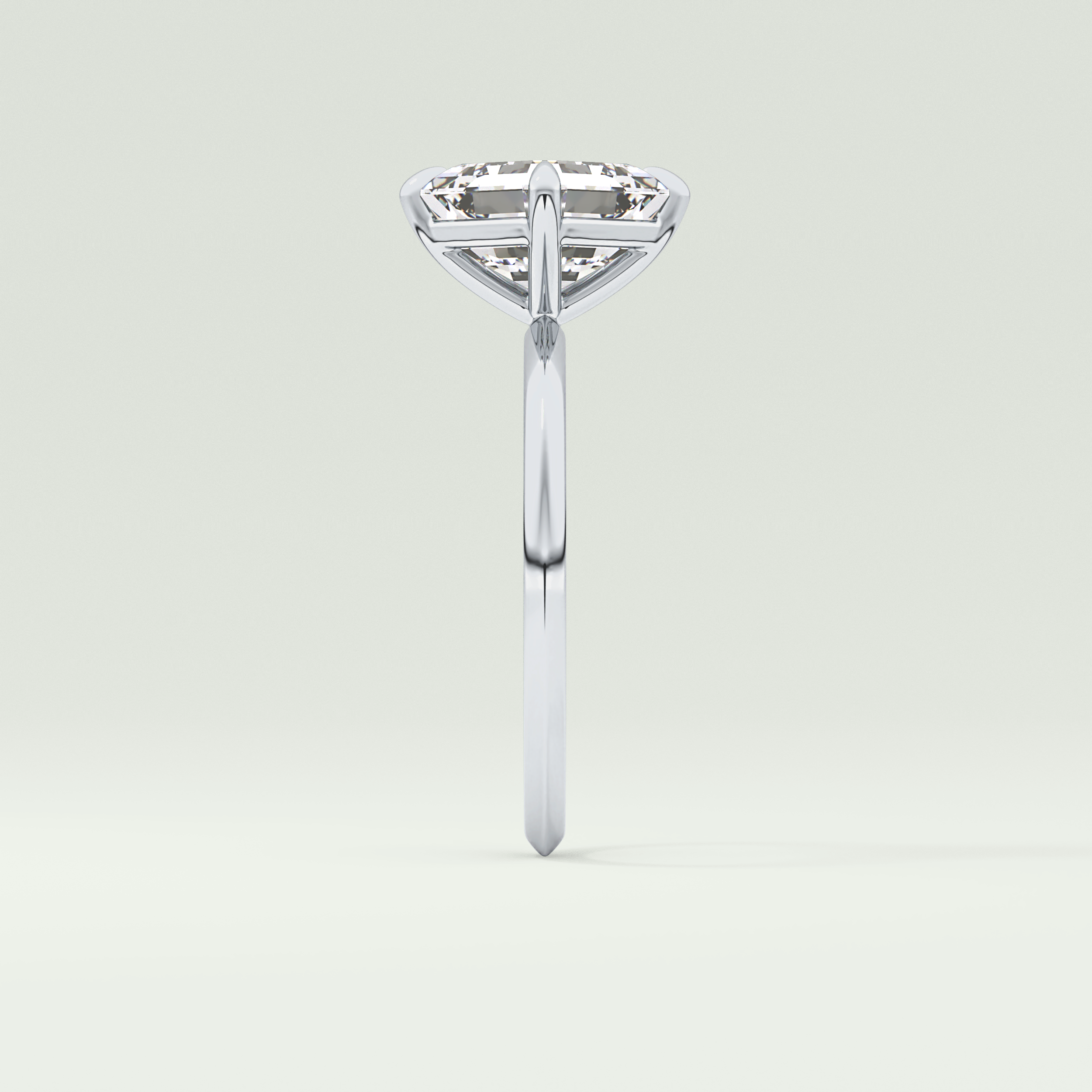 2.0 CT Asscher Cut Solitaire Moissanite Engagement Ring 16