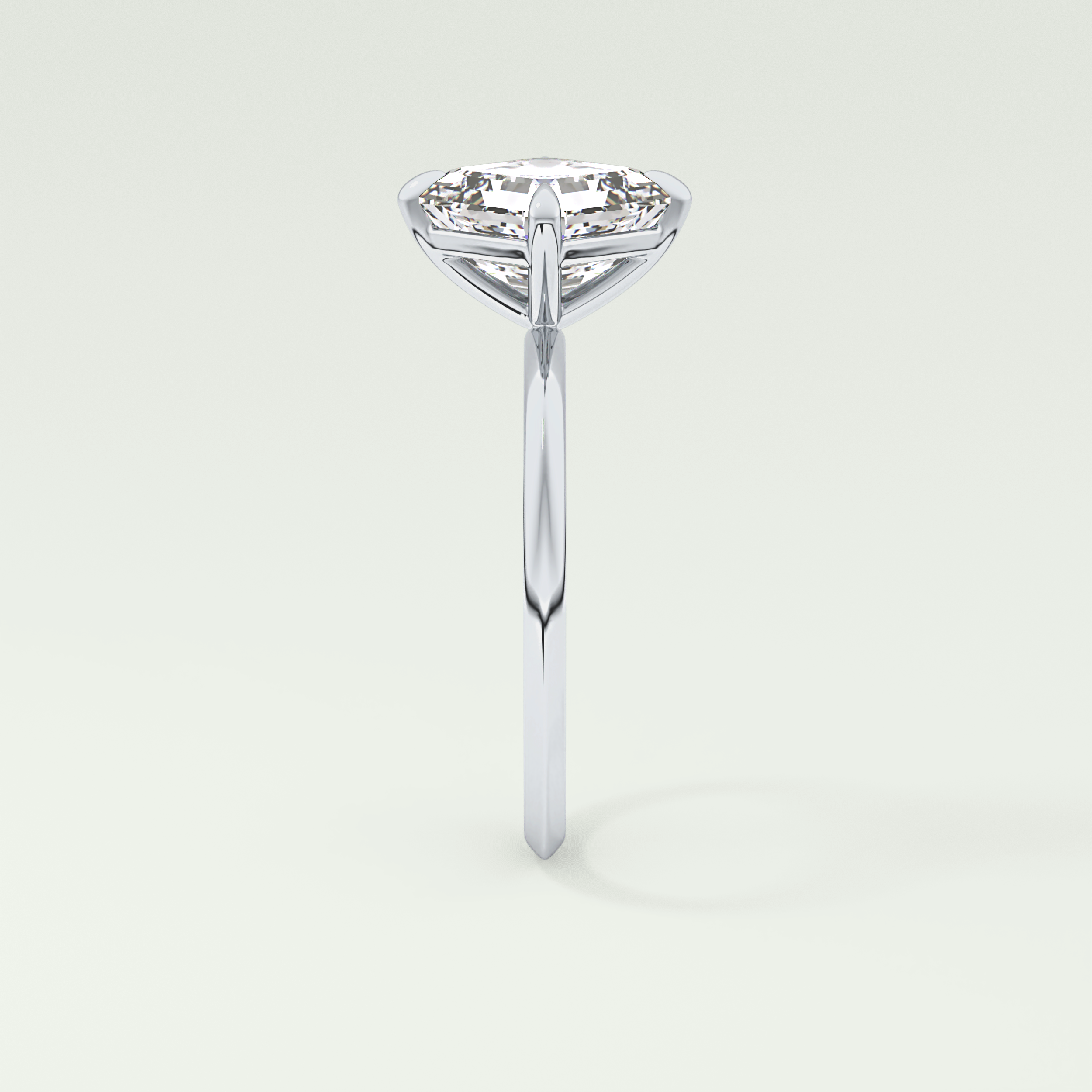 2.0 CT Asscher Cut Solitaire Lab-Grown Diamond Engagement Ring 17