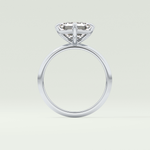 2.0 CT Asscher Cut Solitaire Moissanite Engagement Ring 18