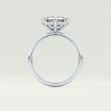 2.0 CT Asscher Cut Solitaire Moissanite Engagement Ring 18