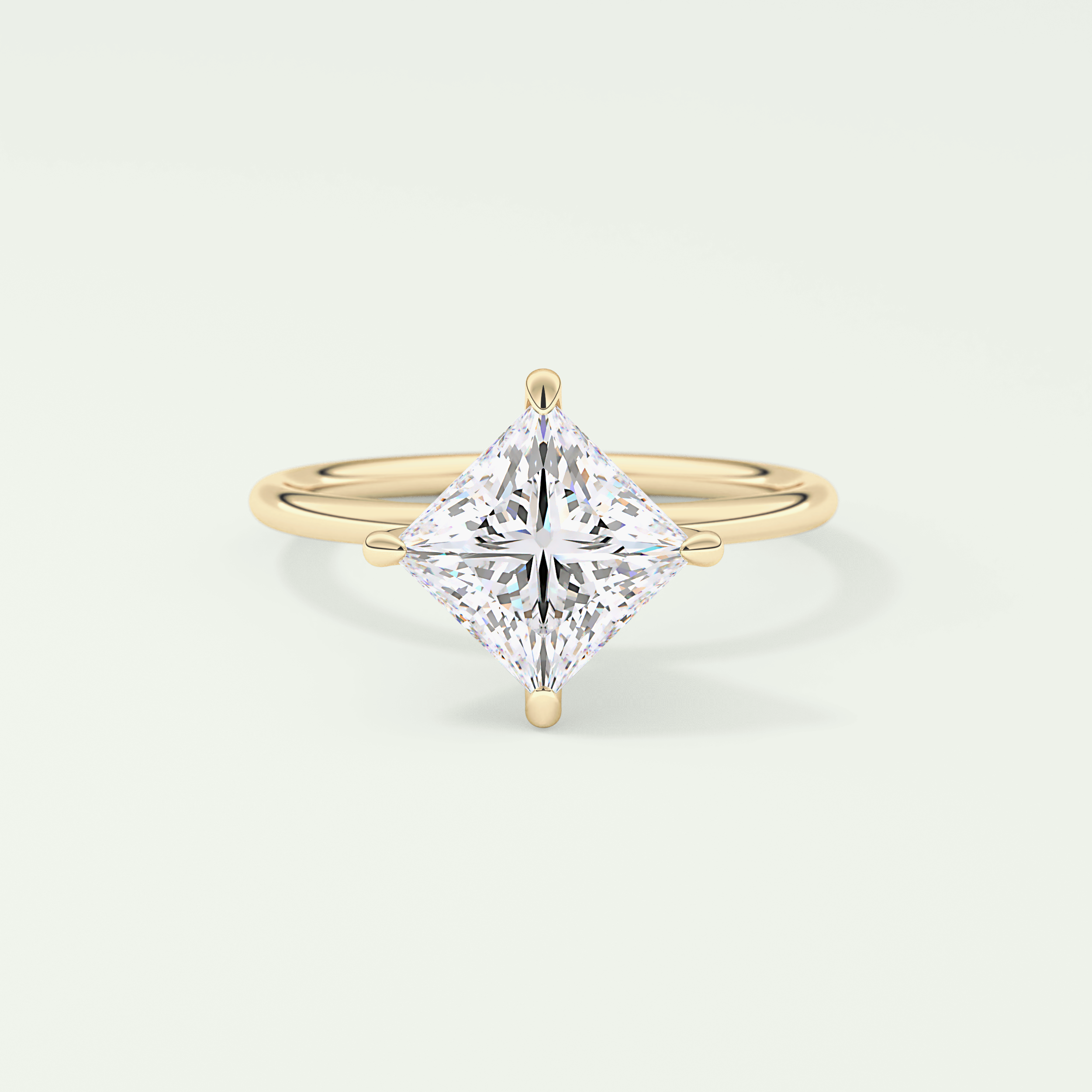 2.0 CT Princess Cut Solitaire Lab-Grown Diamond Engagement Ring 1