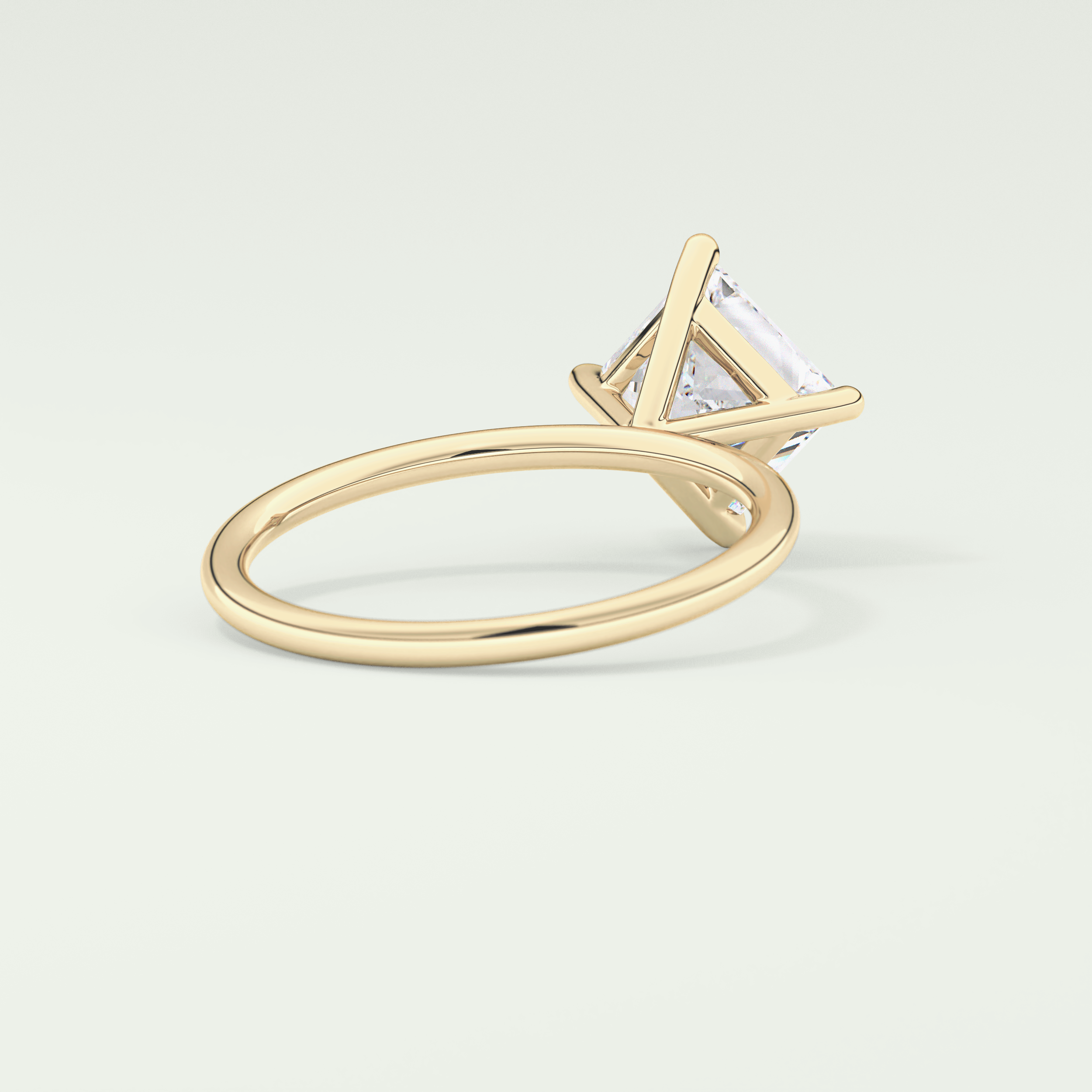 2.0 CT Princess Cut Solitaire Lab-Grown Diamond Engagement Ring 2