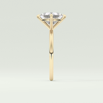 2.0 CT Princess Cut Solitaire Lab-Grown Diamond Engagement Ring 4
