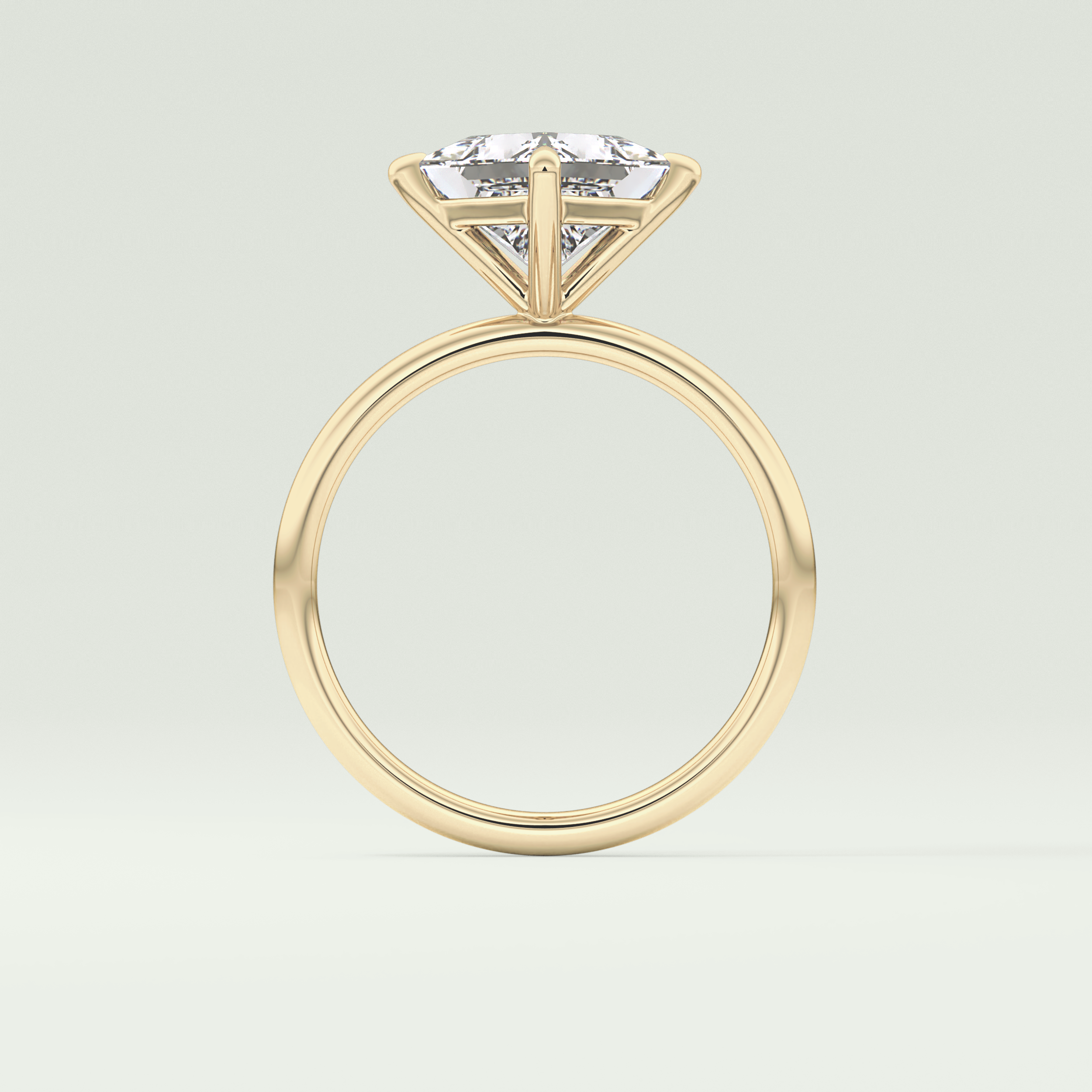 2.0 CT Princess Cut Solitaire Moissanite Engagement Ring 6