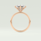 2.0 CT Princess Cut Solitaire Lab-Grown Diamond Engagement Ring 12