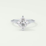 2.0 CT Princess Cut Solitaire Lab-Grown Diamond Engagement Ring 13