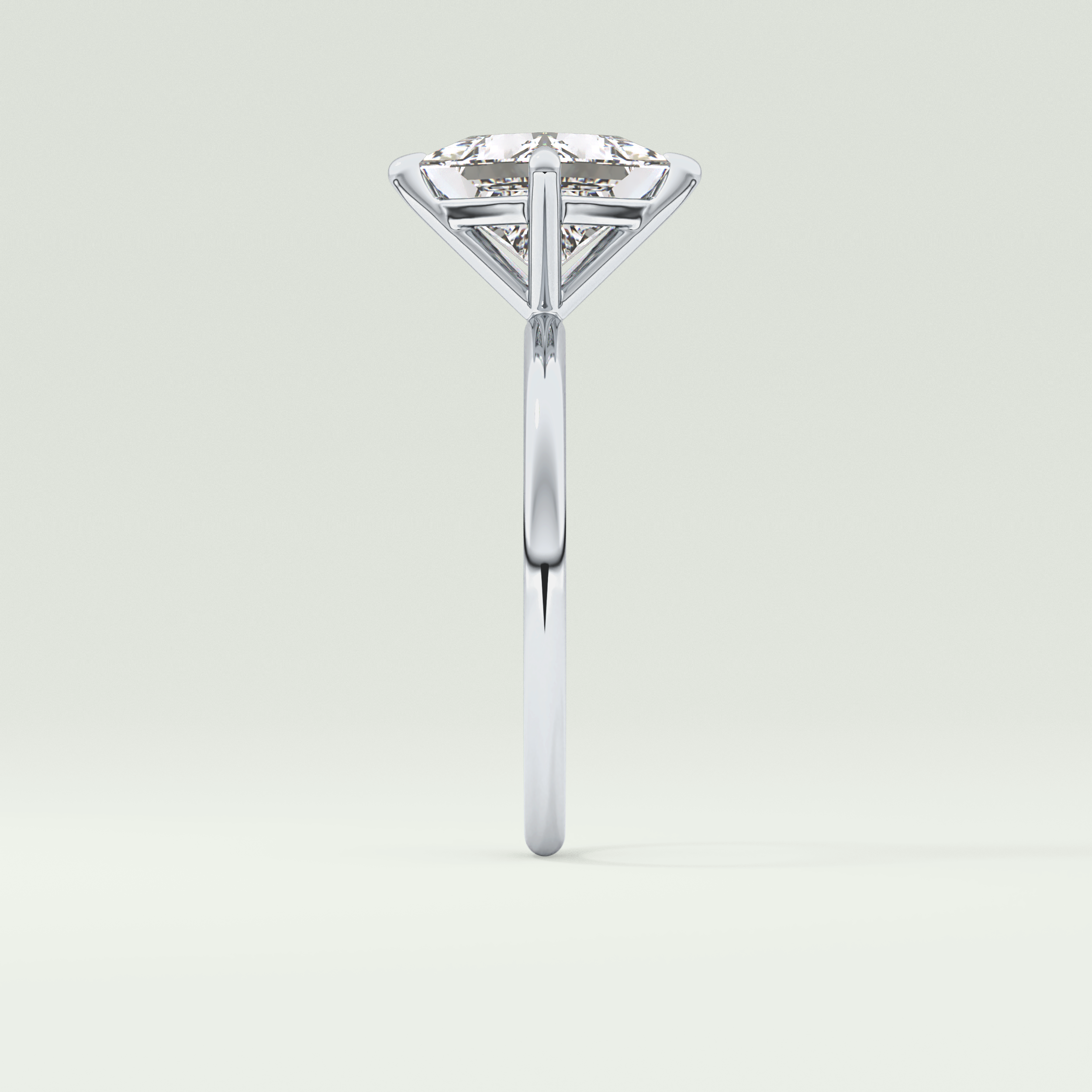 2.0 CT Princess Cut Solitaire Lab-Grown Diamond Engagement Ring 16