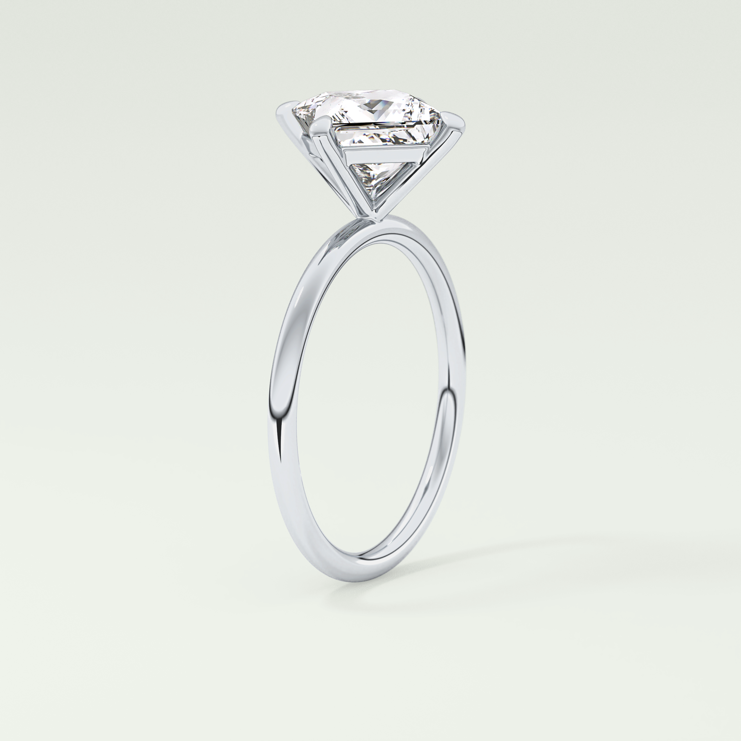 2.0 CT Princess Cut Solitaire Lab-Grown Diamond Engagement Ring 17
