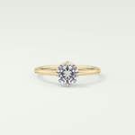 1.0 CT Round Cut Solitaire Moissanite Engagement Ring 1