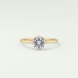 1.0 CT Round Cut Solitaire Moissanite Engagement Ring 1