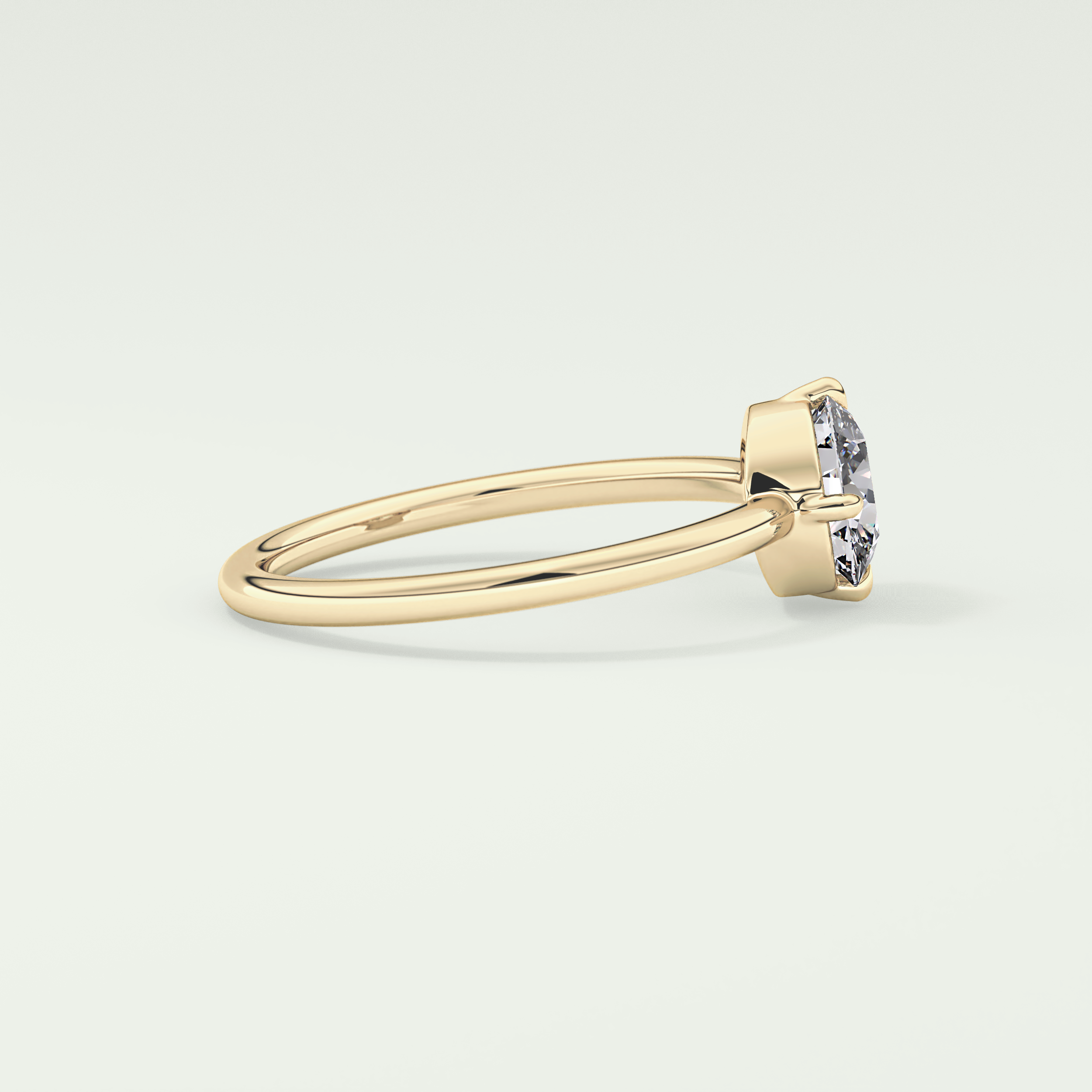 1.0 CT Round Cut Lab Grown Diamond Engagement Ring