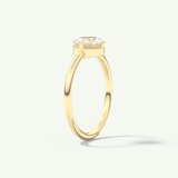 1.0 CT Round Cut Solitaire Moissanite Engagement Ring