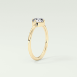 1.0 CT Round Cut Solitaire Moissanite Engagement Ring 5