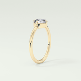 1.0 CT Round Cut Solitaire Moissanite Engagement Ring 5