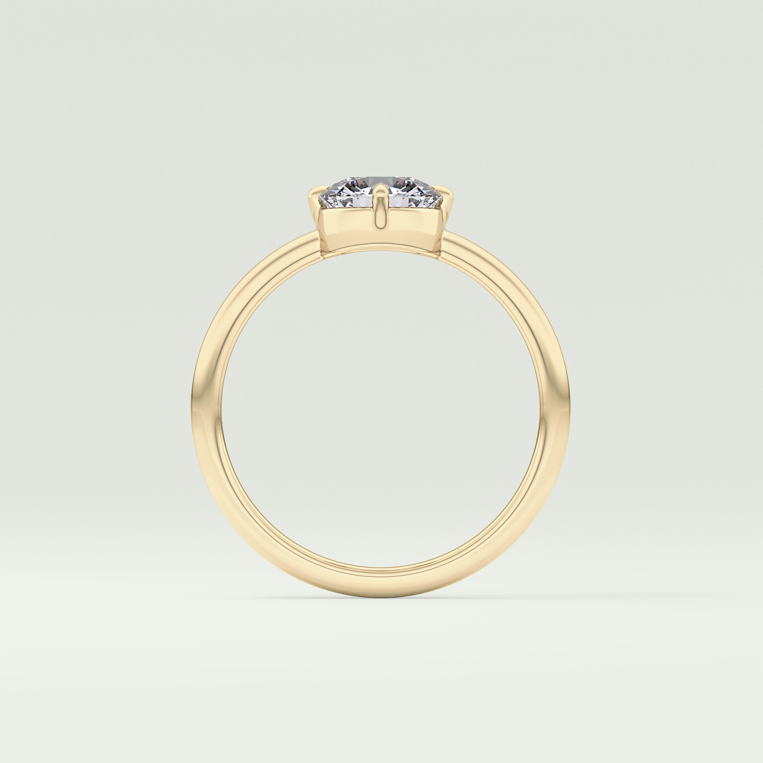 1.0 CT Round Cut Solitaire Moissanite Engagement Ring 6