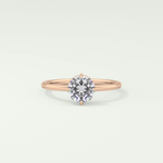 1.0 CT Round Cut Solitaire Moissanite Engagement Ring 7