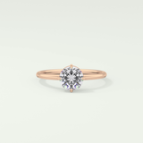 1.0 CT Round Cut Solitaire Moissanite Engagement Ring 7