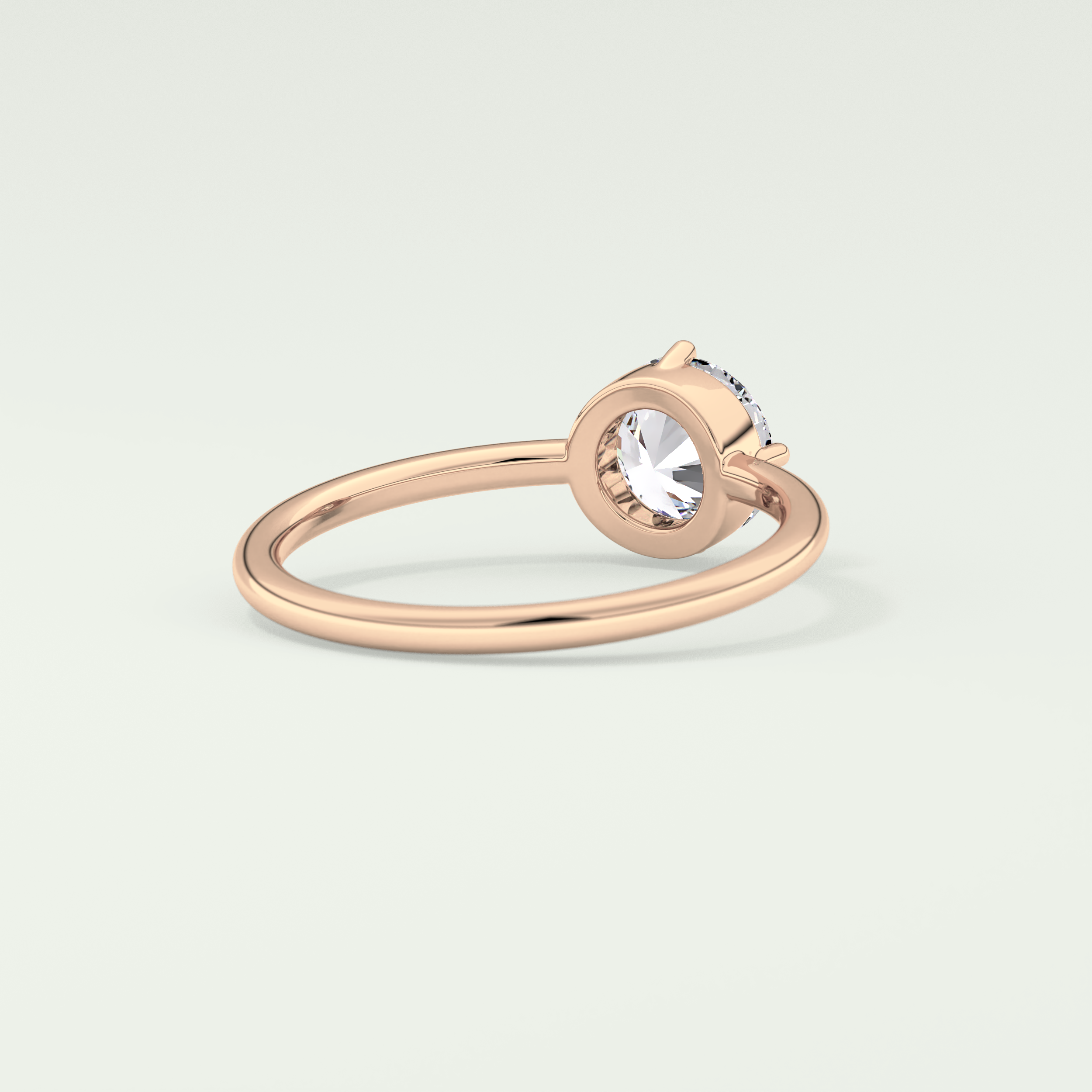 1.0 CT Round Cut Lab Grown Diamond Engagement Ring