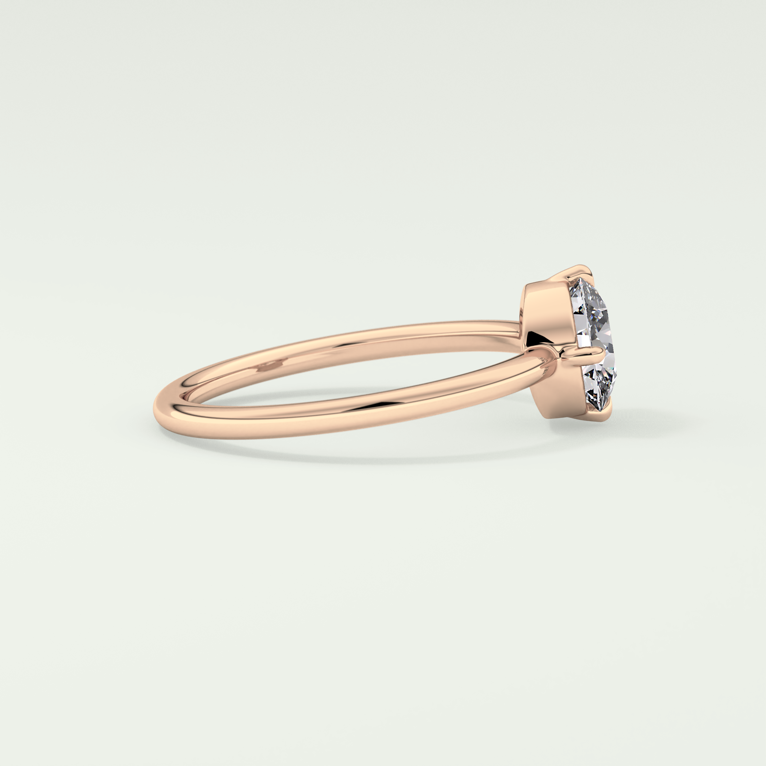 1.0 CT Round Cut Solitaire Moissanite Engagement Ring 9