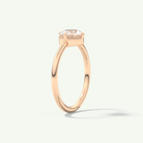 1.0 CT Round Cut Solitaire Moissanite Engagement Ring
