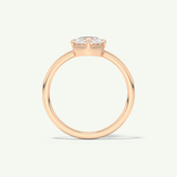1.0 CT Round Cut Solitaire Moissanite Engagement Ring