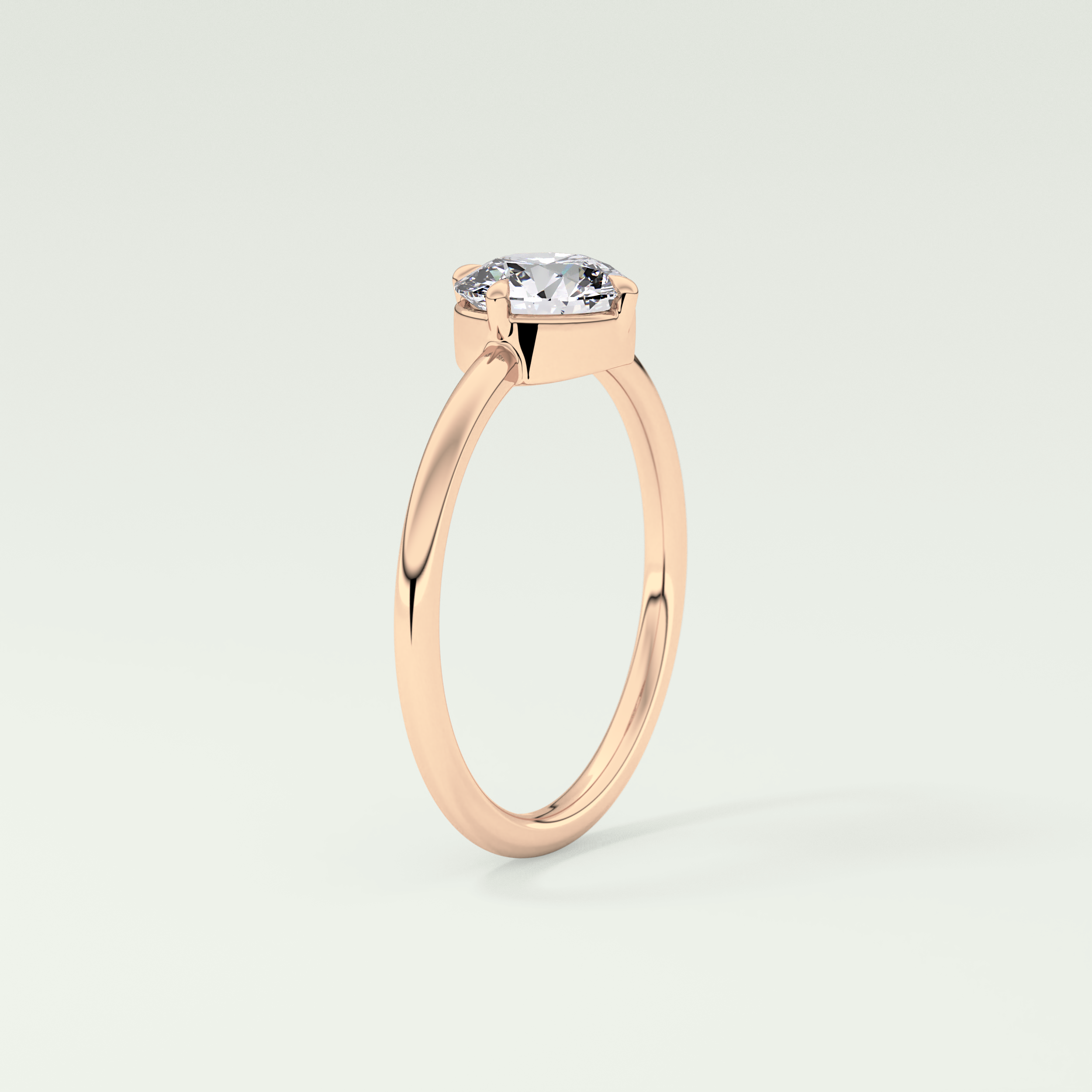 1.0 CT Round Cut Solitaire Moissanite Engagement Ring 11