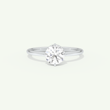 1.0 CT Round Cut Solitaire Lab-Grown Diamond Engagement Ring