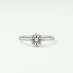 1.0 CT Round Cut Solitaire Moissanite Engagement Ring 13