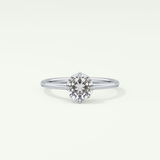 1.0 CT Round Cut Solitaire Moissanite Engagement Ring 13