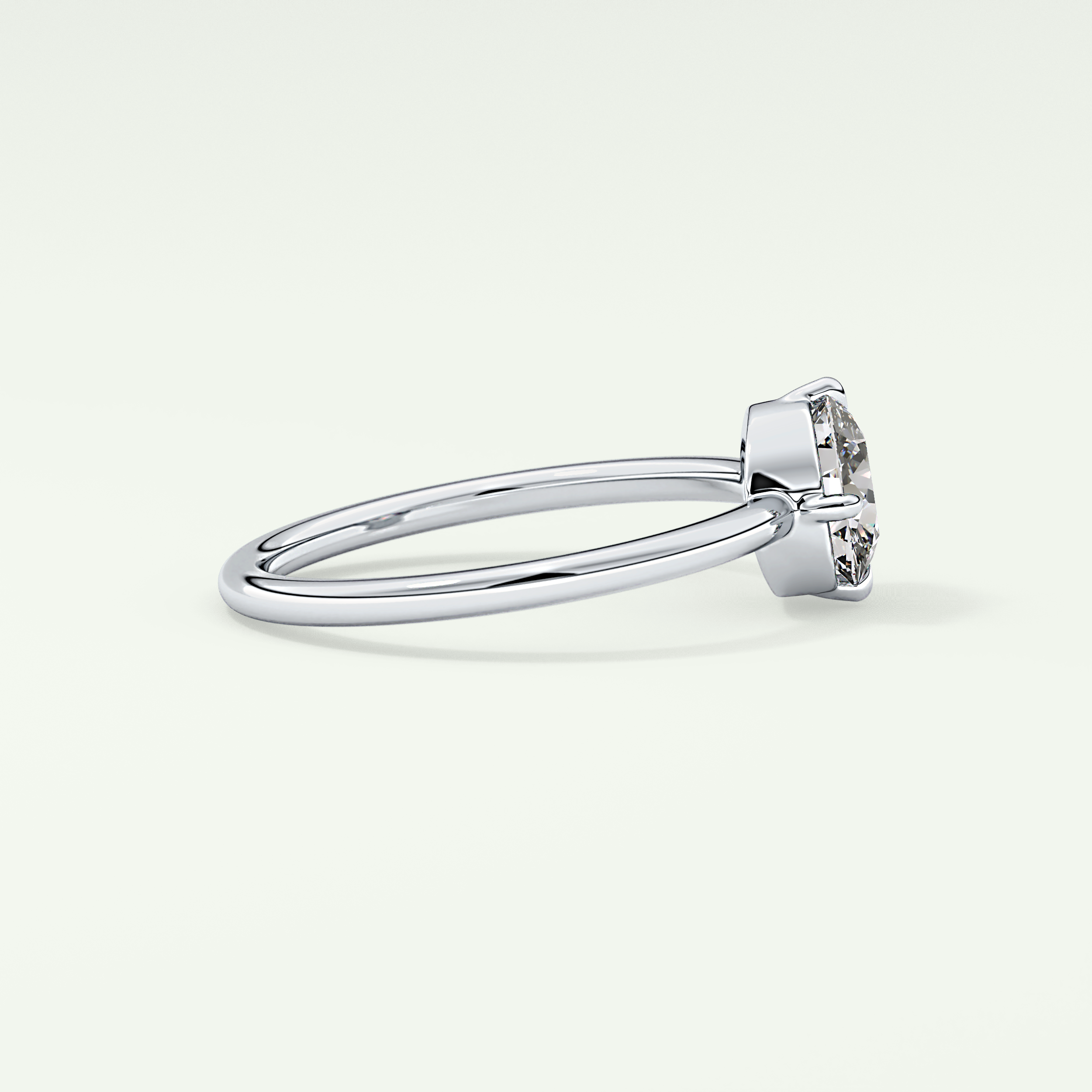 1.0 CT Round Cut Solitaire Moissanite Engagement Ring 15
