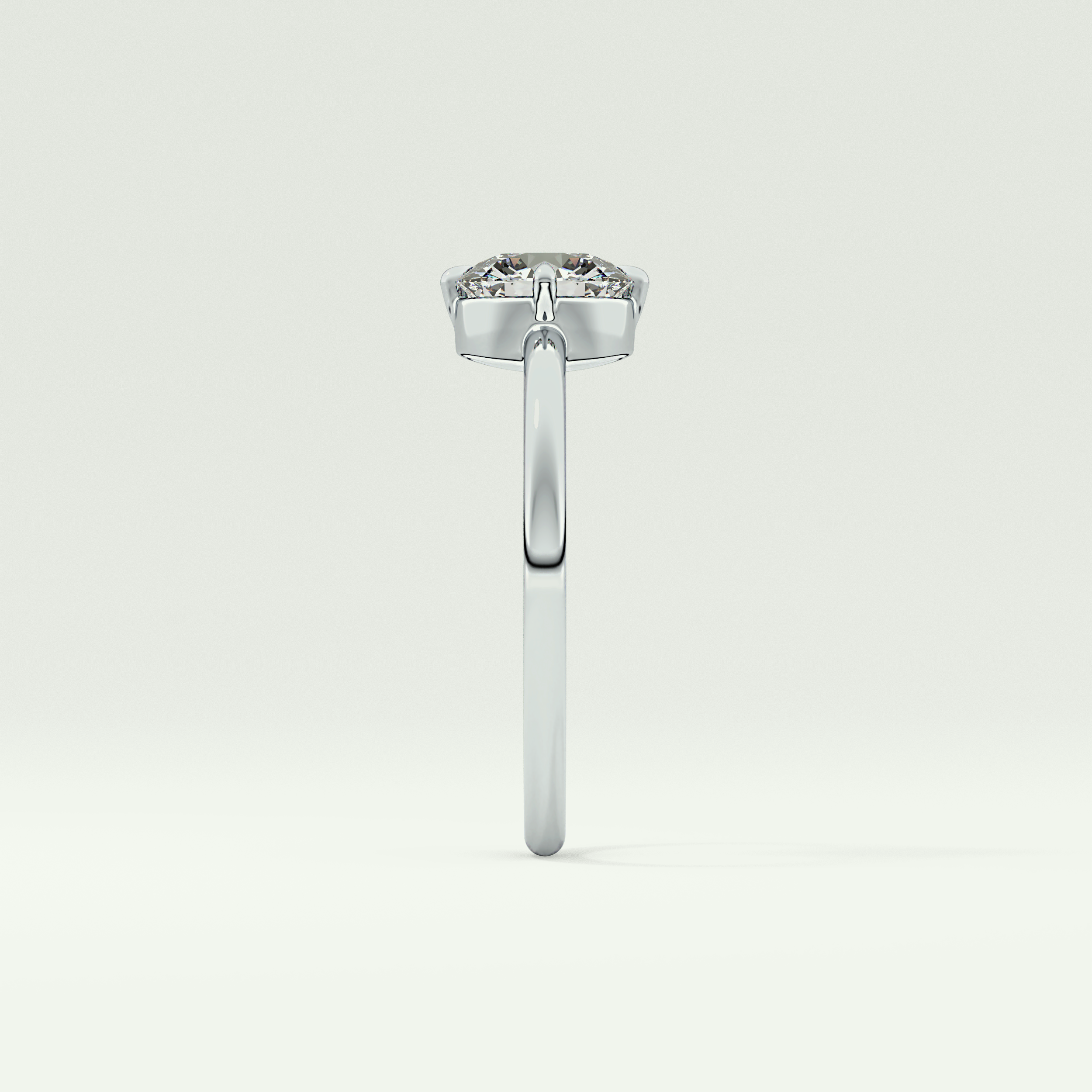 1.0 CT Round Cut Lab Grown Diamond Engagement Ring
