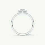 1.0 CT Round Cut Solitaire Moissanite Engagement Ring